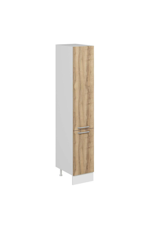Mutfak Modül Duz 40-H222Cm Boy Dolabı Beyaz Dore Suntalam