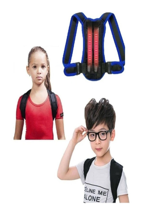 Unisex Çocuk Dik Duruş Korsesi Medikal Ortopedik Balenli Korse Bel Sırt Kambur Korsesi