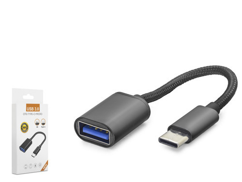 HDX1001S Type-C to USB 2.0 OTG Adaptör - Siyah