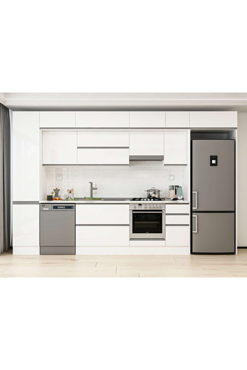 365X240 Cm High Gloss Mutfak Dolabı Mbb-E80B45S40-1 High Gloss | Beyaz - Suntalam