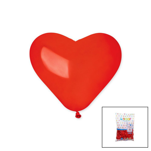 KIRMIZI KALP BALON 10 İNÇ - 25CM - 100PCS (4604)