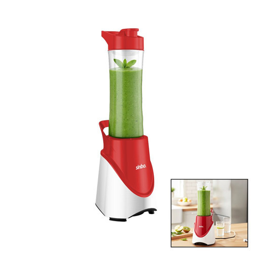 SMOOTHİE BLENDER 570ML ŞİŞE 4 LÜ ÇELİK BIÇAK 300W TURBO MOTOR SHB-7508 (4604)