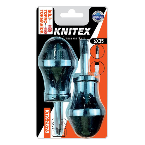2PCS - YILDIZ-DÜZ TOPAÇ TORNAVİDA SETİ 6X35 (4604)