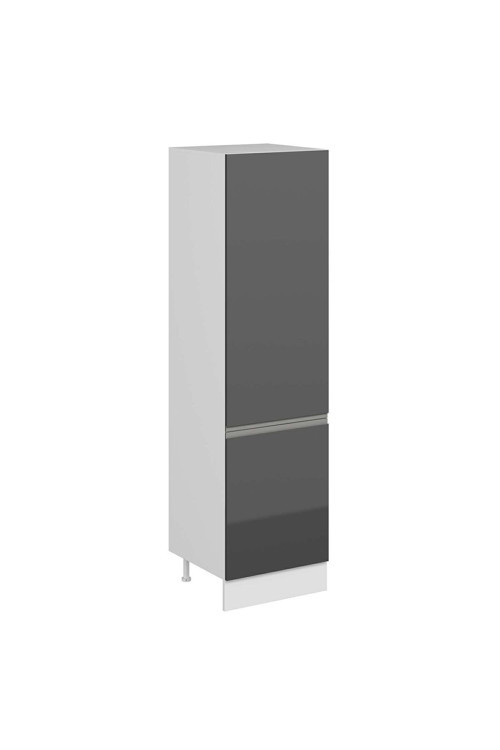 Mutfak Modül Hg_J 60-H222Cm Boy Dolabı Beyaz Antrasit Mdf