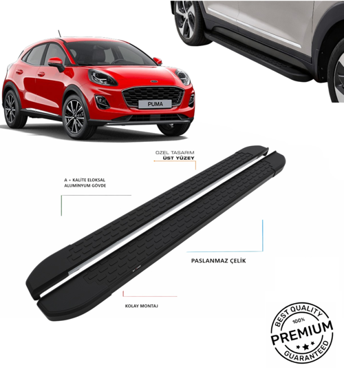 FORD MARKASININ PUMA ARACI 2020 2021 2022 2023 2024 ARACA ÖZEL SİYAH ALINLI YAN BASAMAK