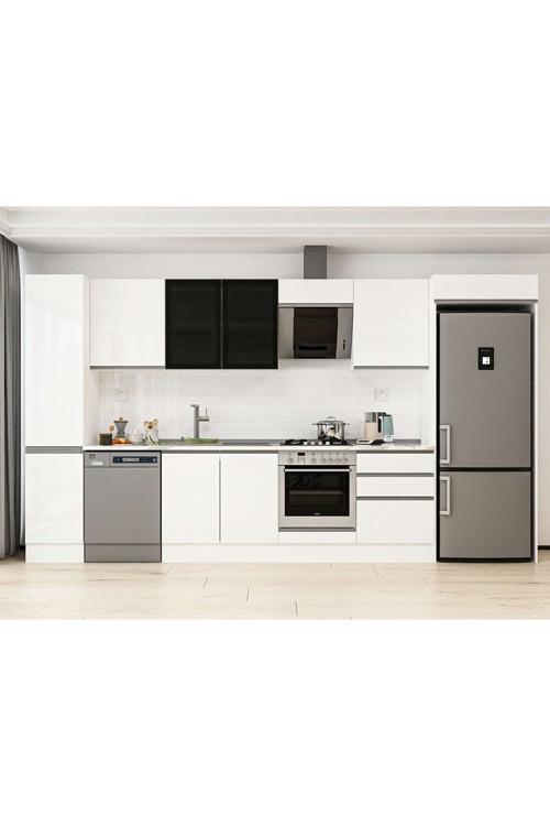395X222 Cm High Gloss Mutfak Dolabı Mbb-E90B45S60-3 High Gloss | Beyaz - Suntalam