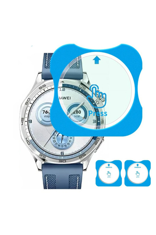 Huawei Watch Gt5 46Mm Uyumlu Kolay Kurulum Aparatlı Temperli Cam Ekran Koruyucu