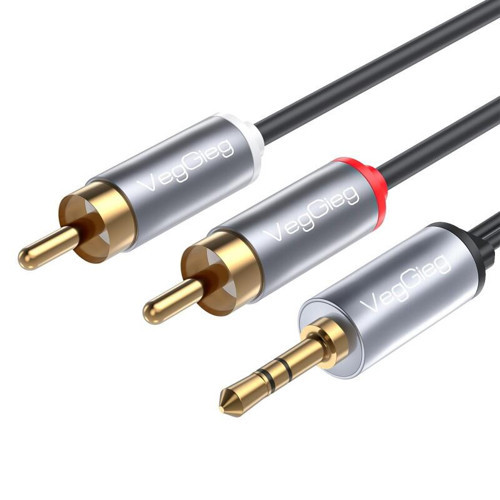 3.5mm Aux To 2 RCA Hi-Fi Ses Kablosu 20 Metre