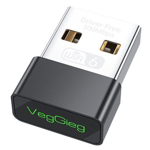 300 Mbps Wifi 6 Çift Bant Kablosuz Alıcı Verici Nano USB Adaptör