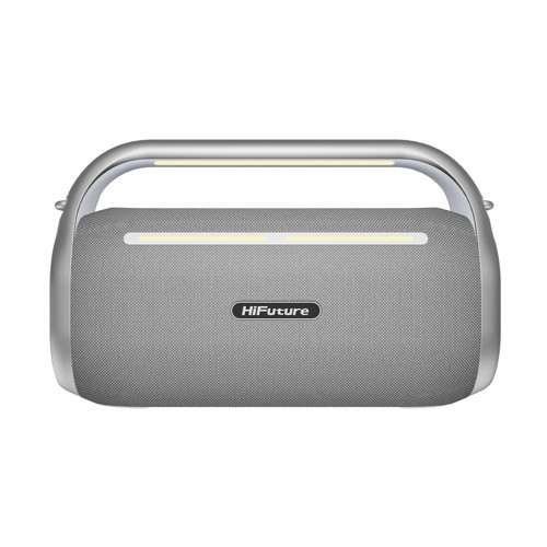 MusicBox 100 Kablosuz Karaoke Hoparlör 70W Çift Mikrofon Bluetooth 5.0 Gümüş