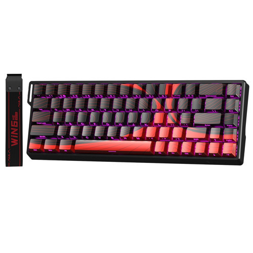 Win68 He Max Manyetik Klavye Rapid Trigger Wing Chun Switch 8000Hz RGB TKL Hot Swap Oyuncu Klavyesi Kırmızı
