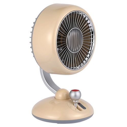 Q3 Şarjlı Masaüstü Fan LED Işıklı Taşınabilir Mini Vantilatör 3 Kademeli Retro Bej
