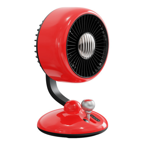 Q3 Şarjlı Masaüstü Fan LED Işıklı Taşınabilir Mini Vantilatör 3 Kademeli Retro Kırmızı
