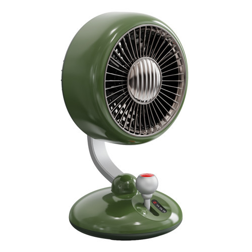 Q3 Şarjlı Masaüstü Fan LED Işıklı Taşınabilir Mini Vantilatör 3 Kademeli Retro Yeşil