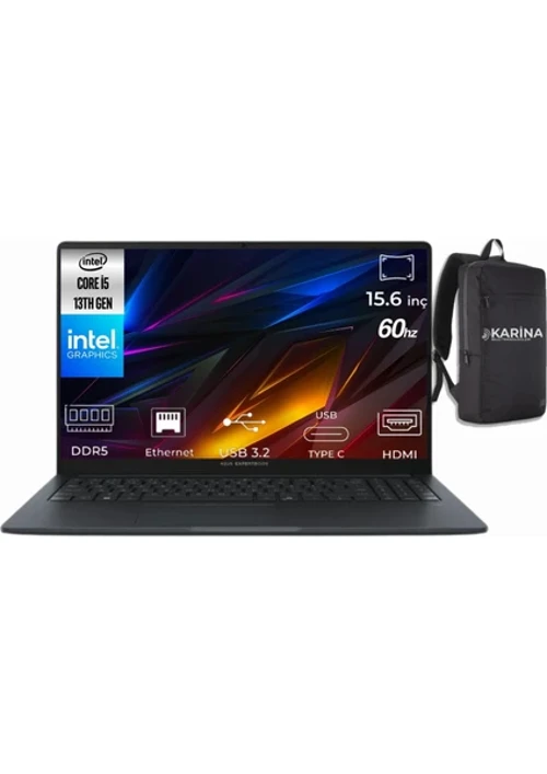 ExpertBook B1 i5-1334U B1503CVA-S74634X-K02 32GB 512GB Iris Xe Graphics W11Pro 15.6" Full HD Notebook