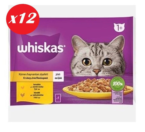 Tavuklu ve Hindili Yet. Kedi Maması 4x85Gr Set 12'li