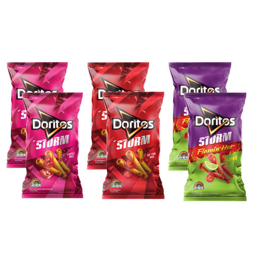 Storm 125 gr 3 Çeşit 6 lı Karma Paket Cips
