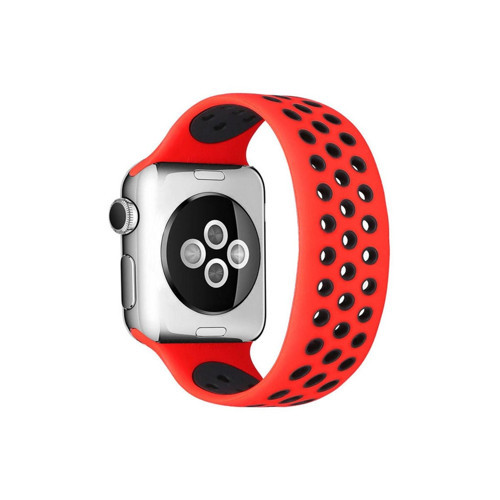 Watch 42mm Ayarlı Delikli Kordon - Kırmızı-siyah