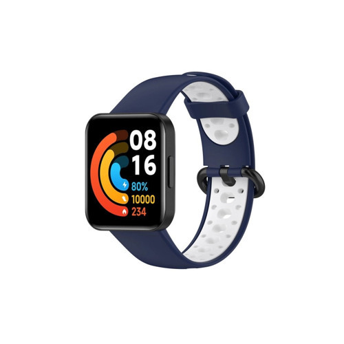 Watch 2 Spor Delikli Kordon - Lacivert-beyaz