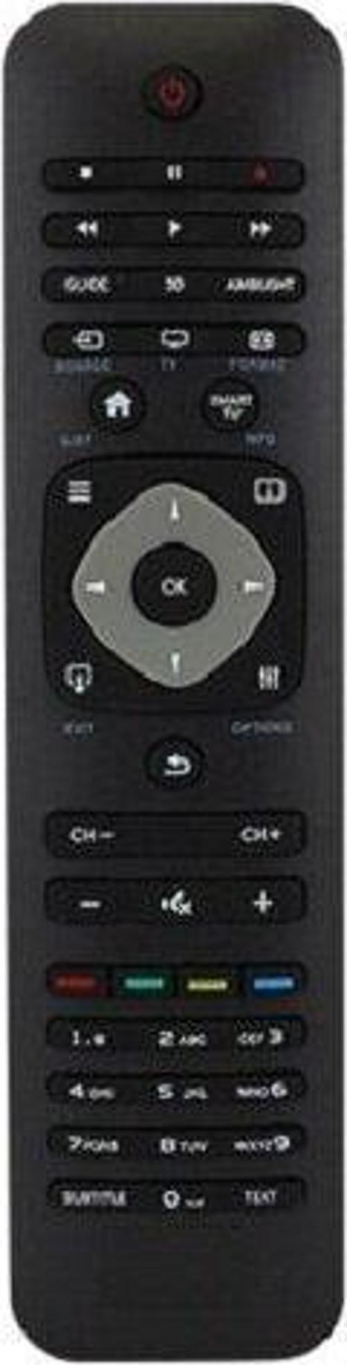 Philips  42PFL6008K/12 Uyumlu Klavyesiz Televizyon Kumandas