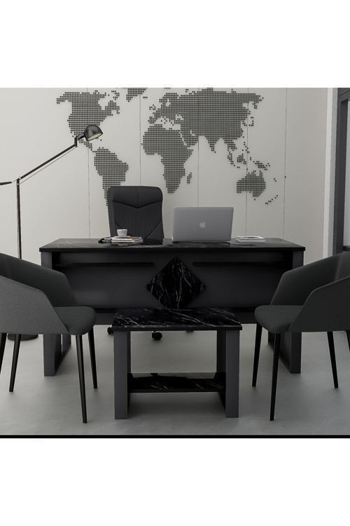 Boss Sehpali Ofis Masası, Büro Takımı, Çalıma Masası, Sehpa (Sandalye ve Aksesuarlar Dahil Değildir)