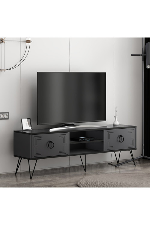 Milestone Tv Ünitesi - Antrasit / Siyah