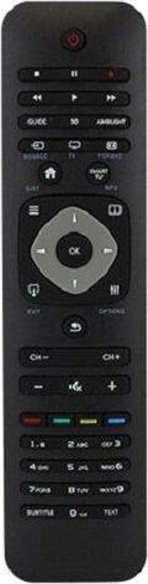 Philips 47PFL6198K/12 Uyumlu Klavyesiz Yedek Televizyon Kumandası