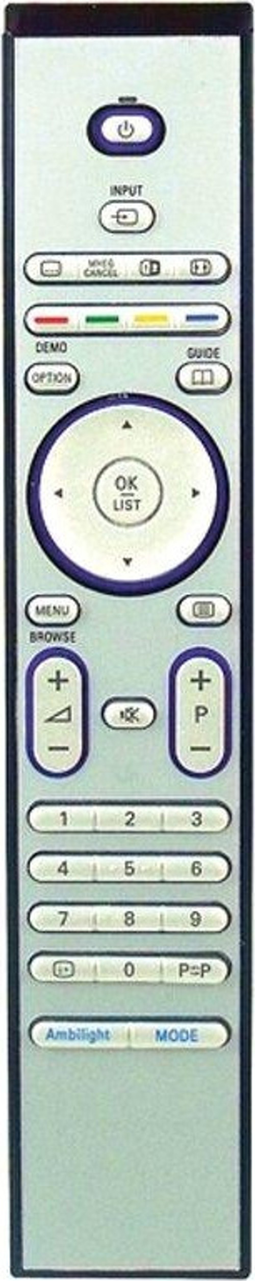 Philips 32PFL9632D/10 Uyumlu Flat Televizyon Kumandası