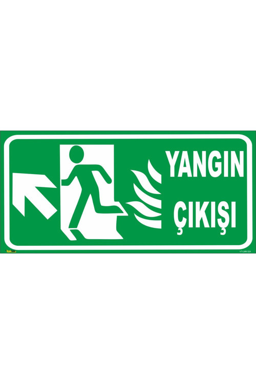 Yangın Çıkışı (Sol Yön) Levhası Levha (Fotolümenli) 10X30 Dekota 3 Mm Lmn 022