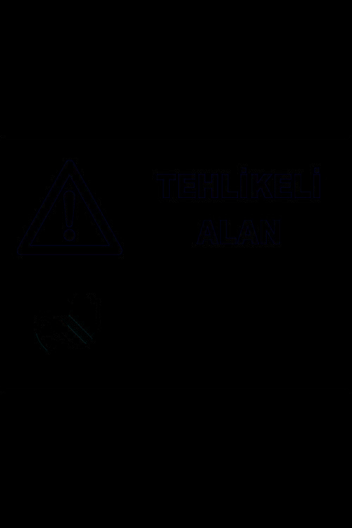 Tehlikeli Alan Girilmez Levhası Levha Ytr 069 50X70 Cm Galvaniz Saç 0,4 Mm