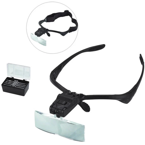 Işıklı Gözlük Büyüteç 5 Farklı Lens 9892B