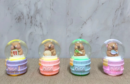 Kapibara Tasarımlı Işıklı Kar Küresi Alk5022