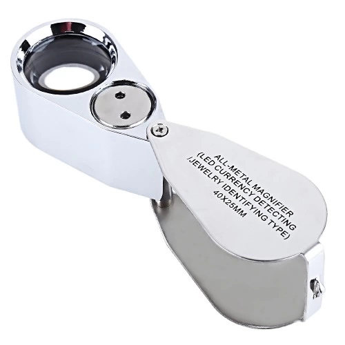 Kontrol, Için Özel Kutulu Metal Işıklı Lup 40X25