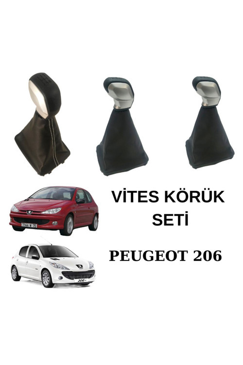 PEUGEOT 206 206+ VİTES TOPUZU VE KÖRÜK SETİ SPOR TİP GRİ DİKİŞLİ