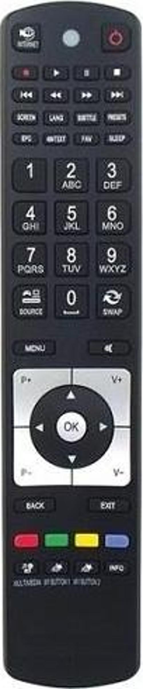 Telefunken Lcd Led Tv  Kumandası Uzun Kalıp
