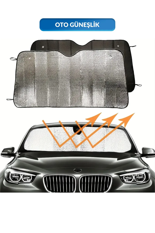 Katlanabilir Ön Cam Güneşlik Isı Önleyici Araç Perdesi Volkswagen Passat Peugeot 3008 Skoda Superb N