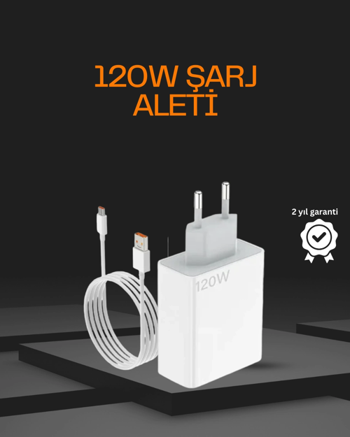 120 Watt Type C Şarj Başlığı Poco X3 X4 X5 Uyumlu