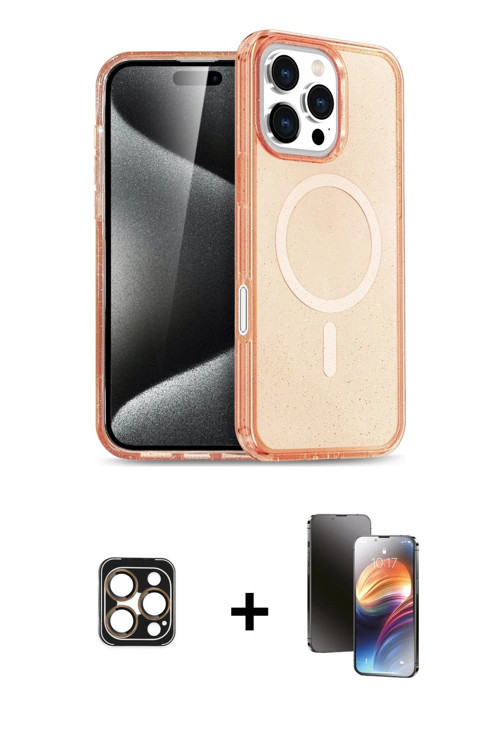 ieg™ iPhone 16 Pro Max Kılıf Nova Asil Prime - Siyah 3D Antistatik Mat Seramik Nano Ekran Koruyucu +