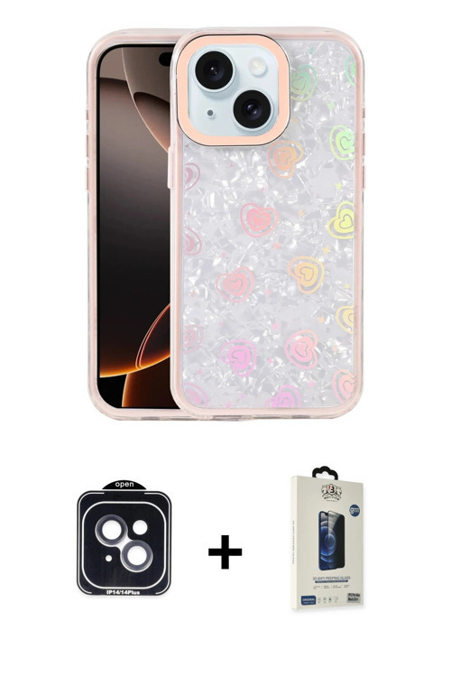 ieg™ iPhone 14 Kılıf Odak Prime - Siyah Bilvis Hayalet Cam Ekran Koruyucu + Siyah PVD Metal Kamera L