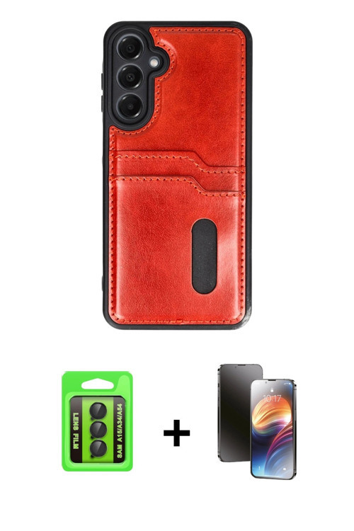 ieg™ Galaxy A15 4G Kılıf Yörünge Işık Serisi - Siyah 3D Antistatik Mat Seramik Nano Ekran Koruyucu +