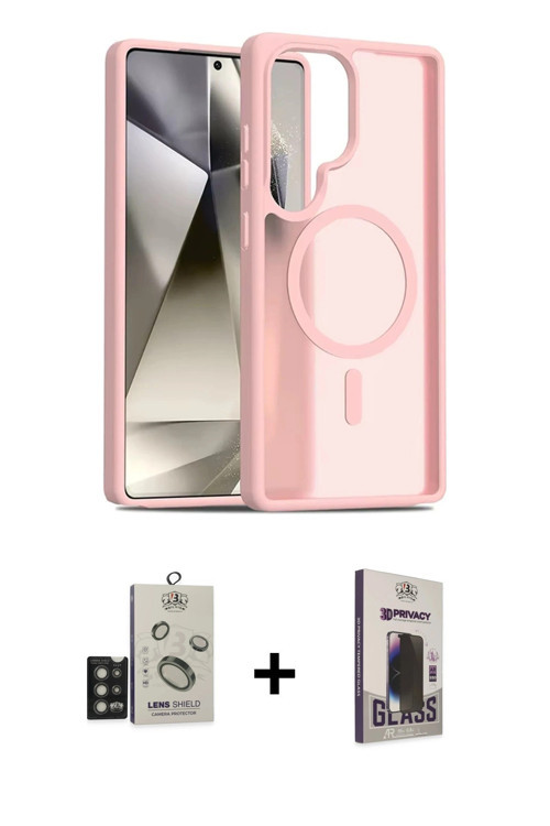 Galaxy S25 Ultra Kılıf Siluet Minimal Prime - Siyah Bilvis Hayalet Cam Ekran Koruyucu + Titan G