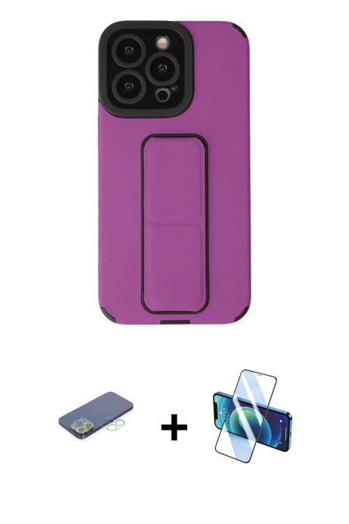 ieg™ iPhone 13 Pro Kılıf Çekirdek Yansıma - Siyah 3D Antistatik Seramik Nano Ekran Koruyucu + Yeşil