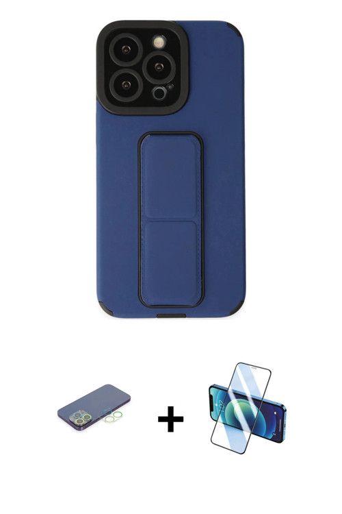 ieg™ iPhone 13 Pro Kılıf Çekirdek Yansıma - Siyah 3D Antistatik Seramik Nano Ekran Koruyucu + Yeşil