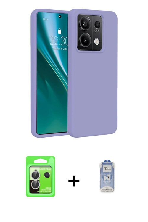ieg™ Redmi Note 13 Pro 5G Kılıf Kozmos Yansıma Özel Seri - Siyah Joko Magic 5D Cam + Gümüş Raze Meta