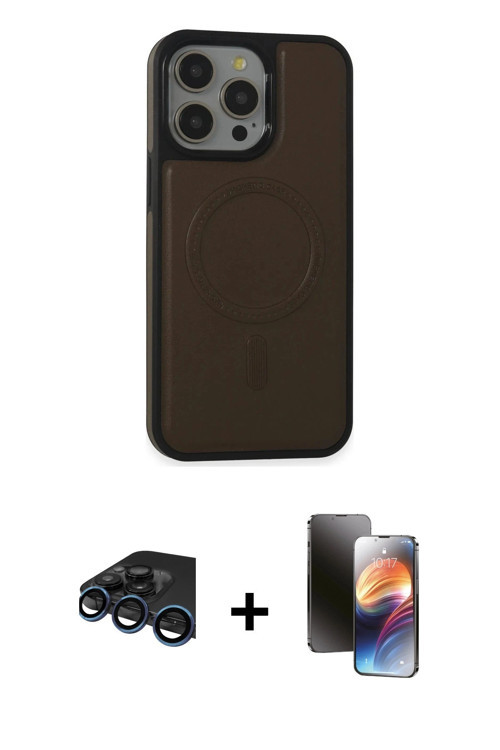 ieg™ iPhone 15 Pro Max Kılıf Zirve Işık Serisi - Siyah 3D Antistatik Mat Seramik Nano Ekran Koruyucu