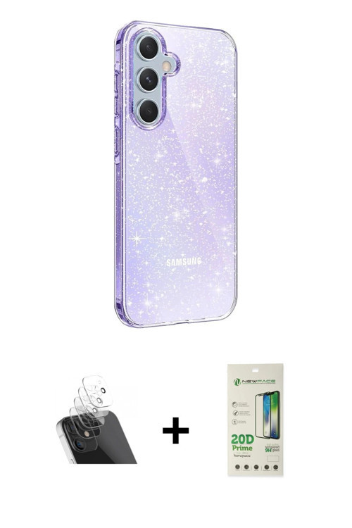 ieg™ Galaxy A14 4G Kılıf Yankı Doku Prime - Siyah 20D Premium Cam Ekran Koruyucu + Şeffaf Kamera Len