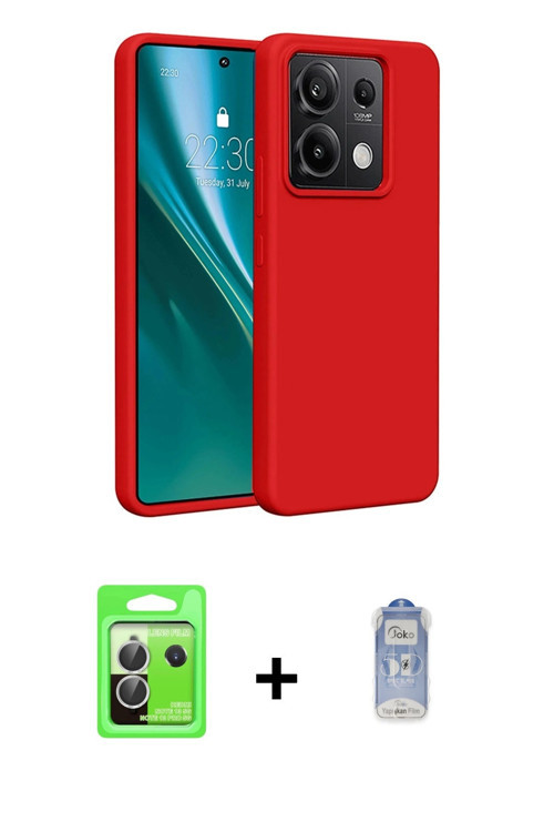 ieg™ Redmi Note 13 Pro 5G Kılıf Kozmos Yansıma Özel Seri - Siyah Joko Magic 5D Cam + Gümüş Raze Meta