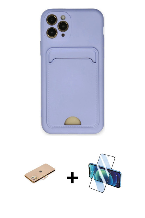 ieg™ iPhone 11 Pro Kılıf Vadi Çizgi Prime - Siyah 3D Antistatik Seramik Nano Ekran Koruyucu + Turunc