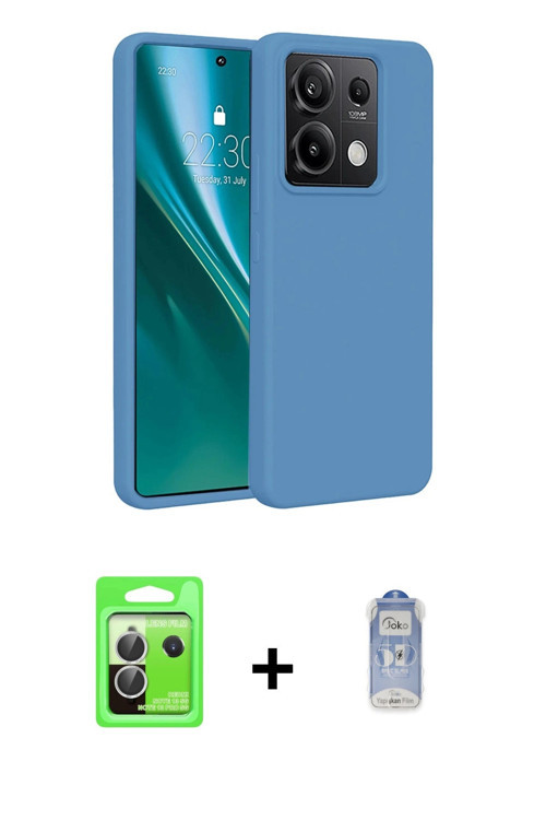 ieg™ Redmi Note 13 Pro 5G Kılıf Kozmos Yansıma Özel Seri - Siyah Joko Magic 5D Cam + Gümüş Raze Meta