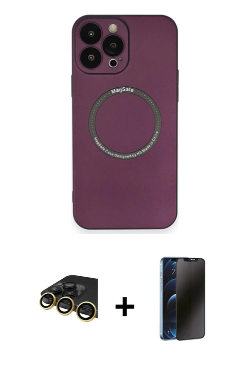 ieg™ iPhone 14 Pro Kılıf Zirve Klasik Prime - Siyah 3D Antistatik Hayalet Cam Ekran Koruyucu + Gold